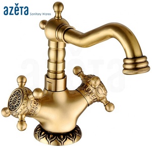 Rubinetto da <span class=keywords><strong>cucina</strong></span> in ottone anticato, monocomando, monoforo, <span class=keywords><strong>a</strong></span> collo lungo, da montare sul piano - Product Image 2