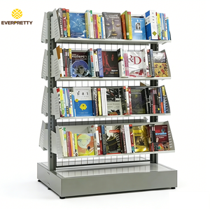 Estantería de Almacenamiento de 4 Niveles con Diseño Frontal Inclinado, Gran Capacidad, Estante de Exhibición de Libros de Madera para Biblioteca Escolar, Librería o <span class=keywords><strong>Aula</strong></span> - Product Image 2