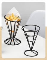 Support de cônes à frites et glace en fil métallique, pièces, présentoir de nourriture, accessoire de collation