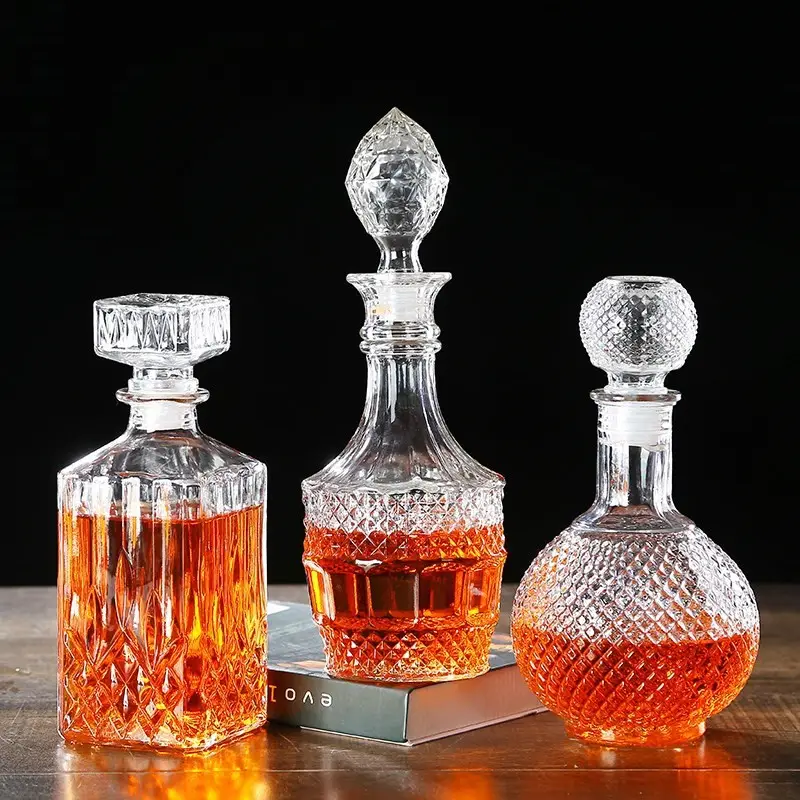 Mooie Vodka Whisky Karaf 50Ml 250Ml 500Ml 750Ml 1000Ml Creatieve Miniatuur Lege Wijn Glazen Fles