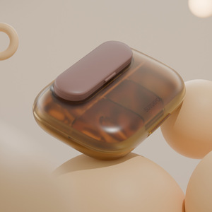 Pillbox - Boîte à pilules portable, mini, résistante à la lumière et à l'humidité, pour les voyages, avec compartiment pour sept jours de vitamines. - Product Image 2