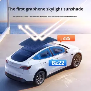Pare-soleil pour Tesla Model 3 Highland Model Y Juniper, protection solaire pour toit ouvrant, panneau d'isolation thermique en PVC, occultation totale - Product Image 4