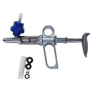syringe gun 2/5ml Continuous syringe gun metal automatic syringe injector for livestock animalvaccine