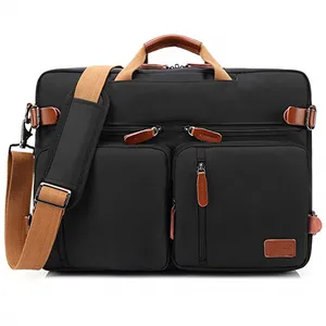 New Design Convertible Backpack Messenger Bag Laptop Case Business Briefcase Multi-Functional Travel Rucksack