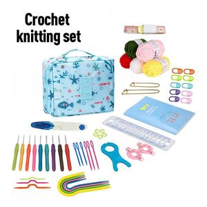Crochet Weaving Kit <b>Square</b> Cotton Yarn Knitting <b>Tools</b> Eco-Friendly Soft DIY Accessories Beginner Learning Starter Pack Portable - Product Image 6
