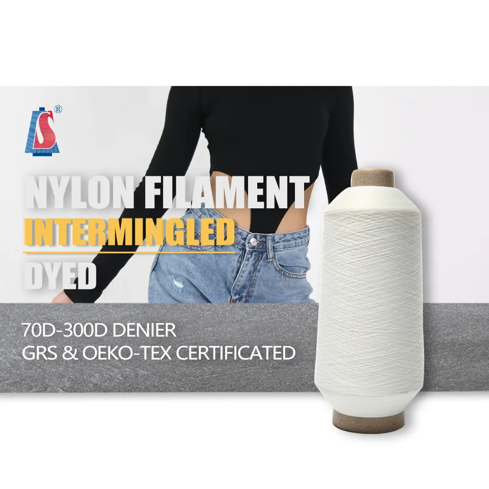 Salud phong cách 100 Nylon sợi 6 nhuộm độ bền cao Trung Quốc Nylon sợi 40 70 Denier Polyamide Nylon 66 nhà sản xuất sợi