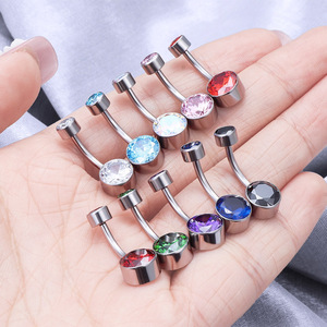 ขายส่งจากโรงงาน เครื่องประดับเจาะสะดือคุณภาพสูง ประดับ<span class=keywords><strong>เพชร</strong></span>ซิคอน 5a วัสดุไทเทเนียมมาตรฐาน ASTM F136 เครื่องประดับแฟชั่นสำหรับผู้หญิง - Product Image 4