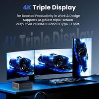 Mini PC untuk Penggunaan Bisnis AMD Ryzen 5 7430U (6C/12T Maks 4.3GHz Mengungguli 5500U) Grafis Terintegrasi Tanpa RAM/SSD/OS Penyimpanan DIY