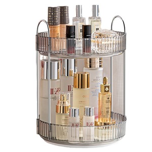 Étagère rotative de rangement cosmétique Jiasheng à 3 niveaux, organiseur de maquillage en plastique transparent pour produits de soin de la peau dans la salle de bain - Product Image 5