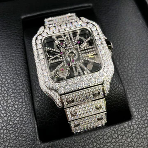 Reloj Cronógrafo de Cuarzo de Acero Inoxidable con Diamante Moissanite para Hombre, Diseño Atemporal de Lujo y Calidad Premium, Estilo Elegante - Product Image 6