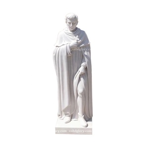 Nouveau Produit Pierre Art Marbre Statue <span class=keywords><strong>Parrain</strong></span> Tenant La Croix - Product Image 1