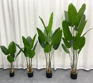 Wholesale Factory Artificial Banana Tree Artificial Traveller Palm Tree Artificial Plants For Indoor Outdoor Garden Decor