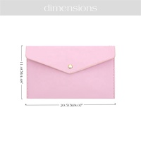 Hongbo Best-seller 14-Color Pebble Leather A6 Binder Wallet Wristlet Tab Enveloppes-Budget-Friendly Pack