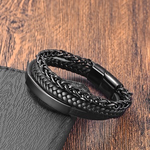 2024 New Design Wholesale Custom Genuine Leather Bracelet <b>for</b> <b>Men</b> Jewelry - Product Image 6