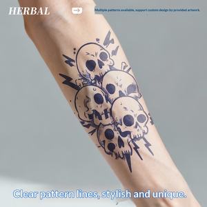 Tatuaje Temporal Semipermanente de Simulación de Tatuaje para <span class=keywords><strong>Antebrazo</strong></span>, Estilo Moderno Minimalista, Impresión por Transferencia de Agua, Herbal Juice WGZ1-120 - Product Image 1