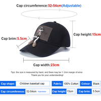 Gorra de Béisbol 3D con Diseño de Conejo para Niños, Primavera-Verano, Personalizada, de Algodón Suave Premium, Ajustable, Linda, para Deportes al Aire Libre, Protección Solar, para Niños y Niñas