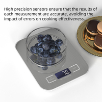 Balance de cuisine numérique 1g avec écran LCD Capacité 5kg Grammes/Oz/Lb pour cuisson Cuisson Café Laboratoire