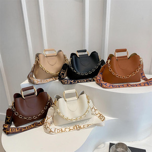 RTS Bulk Mixed Order New Women's Large Capacity Bucket Bag PU Leather Handbag <b>Chain</b> Bag <b>Cheap</b> Crossbody Bag - Product Image 1