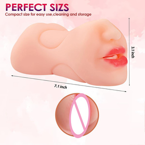 Usine En Gros Sex Toys Vagin Artificiel Anus <span class=keywords><strong>Bouche</strong></span> pour Hommes Masturbation Vente à Chaud TPE Masturbateur Mâle Chatte De Poche - Product Image 2