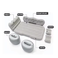 Colchón inflable para coche con bomba para viaje por carretera, cama de aire, asiento trasero de viaje, colchón inflable para coche, para camión, SUV, colchón de aire para acampar
