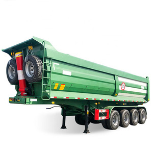 Semirremolque de volteo trasero de acero de alta eficiencia tipo U de 4 ejes, nuevo, 30000 kg de carga útil para transporte de ingeniería transfronterizo - Product Image 2