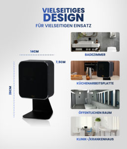 Distributeur automatique de savon liquide sans contact avec capteur, 480 ml, rechargeable, en alliage d'aluminium, écran LCD, affichage de la température, cuisine, salle de bain - Product Image 5