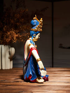 พระโพธิสัตว์<span class=keywords><strong>กวน</strong></span><span class=keywords><strong>อิ</strong></span><span class=keywords><strong>ม</strong></span>นั่งสมาธิ รูปปั้นพระพุทธรูปจีน งานฝีมือสไตล์เซน ของขวัญขึ้นบ้านใหม่ ตกแต่งห้องนั่งเล่น/ห้องน้ำชา - Product Image 2