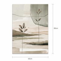 Peinture à l'huile artisanale de qualité supérieure 60x80cm, vert sauge, abstraite, peinte à la main sur toile pour la décoration de la maison