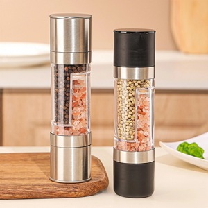 Double Headed Manual Stainless Steel <b>Grinder</b> Pepper Mill Sichuan Peppercorn Seasoning <b>Grinder</b> Solid Condiments - Product Image 1