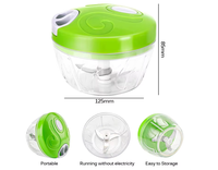 3 Mes Multifunctionele Groente Fruit Knoflook Cutter Chopper Twist Shredder Handmatige Vleesmolen Kookgadgets Tool