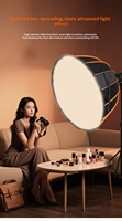 YUEYING LED-70cm Boîte à lumière parabolique pour flash de studio photo, monture Bowens, grille conique profonde, moule exclusif