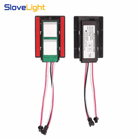 Interrupteur Tactile LED Bleu/Blanc 5A 60W IP22 avec Désembuage, Intensité et Couleurs Réglables, Épaisseur 1-5mm pour Miroir de Salle de Bain