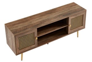 Consola multimedia de TV Keniel de 59 "de la mejor calidad, muebles rústicos de madera de roble manufacturados, precio al por mayor - Product Image 6