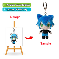 Peluche personnalisée de 5 cm, adorable renard en peluche, porte-clés en peluche, peluche personnalisée, jouet porte-clés en peluche