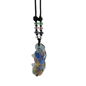 Newly Designed ArtFamily Handmade Custom Crystal Glass Angel-Themed Lost-Wax Process Necklaces Decorated Different Styles