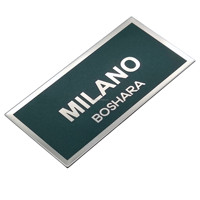 Plaque de nom personnalisée en acier inoxydable écologique |   Étiquette en métal gravée |   Plaque de logo rectangulaire durable et imperméable pour meubles et sacs