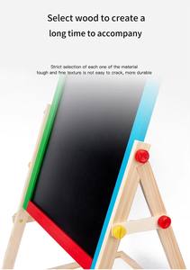 Pizarra de Dibujo Infantil de Madera de Doble Cara Elevable 2 en 1, Juguete de Arte para Pintar, Juguetes Educativos Montessori para Niños - Product Image 2