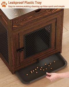 Étagère murale pour micro-ondes en métal et en bois avec porte-revues et plateau coussin - Product Image 4