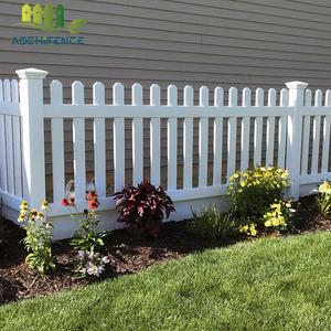 Chất lượng cao ngoài trời 4ftx8ft PVC Vinyl picket hàng rào màu trắng tùy chỉnh phong cách thiết kế cho sân vườn - Product Image 2