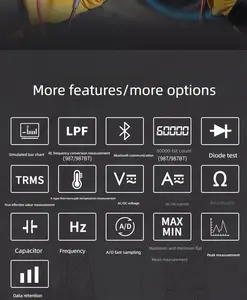 Multimetro industriale AD Alta precisione misuratore ขายอเนกประสงค์สำหรับ eletista tricdi tensionone CA /<span class=keywords><strong>cc</strong></span> DT-985/987 - Product Image 6