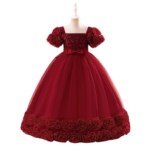 Vestidos de niña de las flores con lentejuelas al por mayor, de fábrica con <span class=keywords><strong>10</strong></span> años de experiencia, para bodas, Navidad, color blanco - Product Image 2