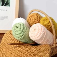 High Quality 8-strand Milk Cotton Scarf Thread Woven Sweater DIY Hook Doll Hat Thick Wool