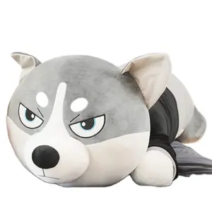 CE/ASTM 2024 Trending New Arrival Customized Plush Animal Huge Husky Pillow Stuffed Animals Toys Plushies Cute Long Dog Toys
