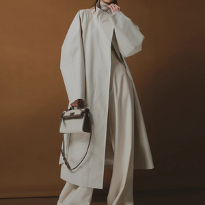 Jancoco – Manteau <span class=keywords><strong>Trench</strong></span> Long Coupe-Vent Tendance à Col Montant pour <span class=keywords><strong>Femme</strong></span>, Personnalisable, Vente en Gros - Product Image 3