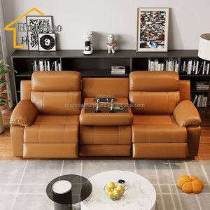 Ensemble de canapé inclinable électrique <span class=keywords><strong>en</strong></span> forme de L moderne, système de cinéma maison intelligent, <span class=keywords><strong>cuir</strong></span>, deux places, réglable, couleur personnalisée - Product Image 1