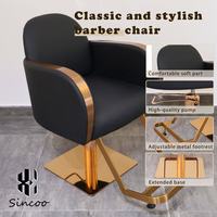 Chaise de coiffeur portable moderne de luxe en cuir PU, pivotante à 360 degrés, réglable, pour usage scolaire