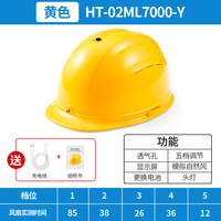 Casque de sécurité à ventilateur rechargeable avec batterie amovible intégrée Casque ABS de refroidissement pour casque de travail de sécurité
