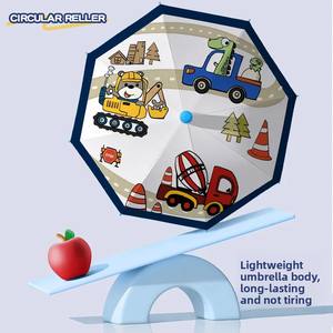 Vente en Gros Nouveaux Parapluies Droits Imperméables pour Enfants à Motif Dessin Animé 2025 en Polyester pour Utilisation en Extérieur et en Voyage - Product Image 4