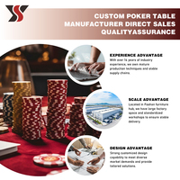 YS Professioneller Texas Hold'em Pokertisch Schwarz Ovaler Pokertisch mit Quadratischen Beinen und 10 Edelstahl-Getränkehaltern