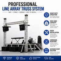 Sistem Menara Truss Line Array Modular Portabel Aluminium Pemasangan Cepat Kapasitas Beban Berat 1000kg untuk Speaker dan Pencahayaan